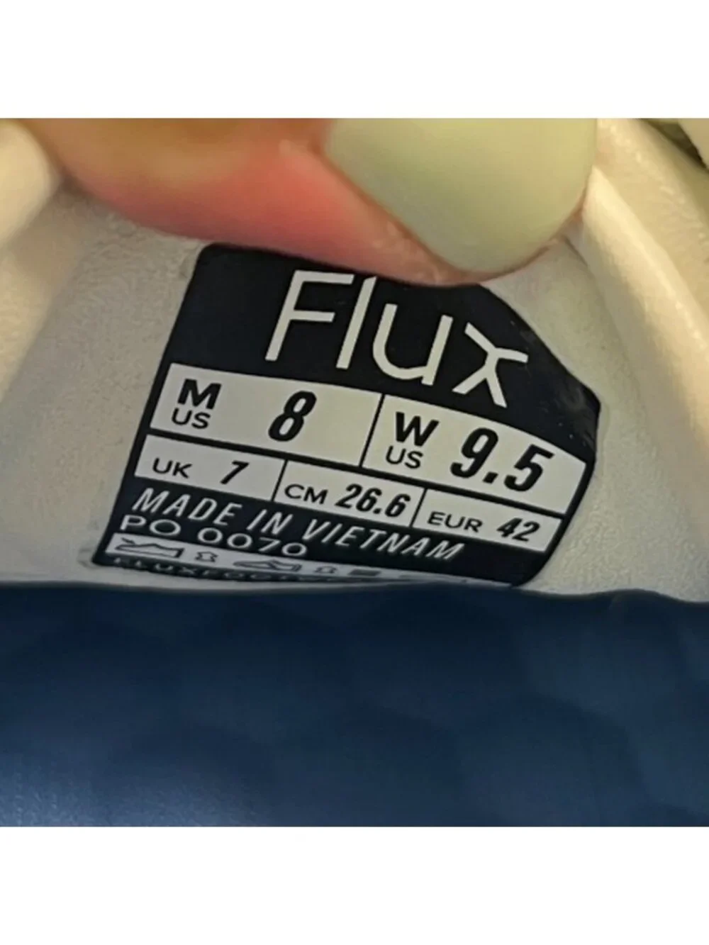Flux Footwear Adapt Leather Trainer White Mens Size 8 Womens 9.5 Shoes Sneakers